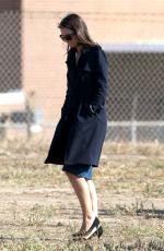 KATIE HOLMES on the Set of Ray Donovan in Paolo Verdes