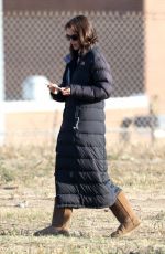 KATIE HOLMES on the Set of Ray Donovan in Paolo Verdes