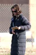 KATIE HOLMES on the Set of Ray Donovan in Paolo Verdes