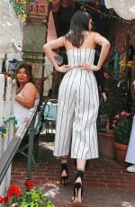KENDALL JENNER and KHLOE KARDASHIAN on the Set of Keeping Up with the Kardashian in Los Angeles