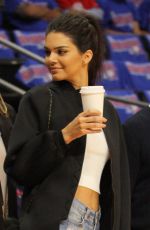 KENDALL JENNER at the LA Clippers Game