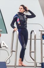 KENDALL JENNER, HAILEY BALDWIN and GIGI and BELLA HADID in Bikinis at a Yacht in Monte Carlo