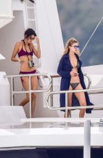 KENDALL JENNER, HAILEY BALDWIN and GIGI and BELLA HADID in Bikinis at a Yacht in Monte Carlo