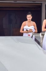 KENDALL JENNER, HAILEY BALDWIN and GIGI and BELLA HADID in Bikinis at a Yacht in Monte Carlo
