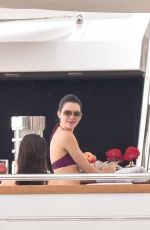 KENDALL JENNER, HAILEY BALDWIN and GIGI and BELLA HADID in Bikinis at a Yacht in Monte Carlo