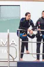 KENDALL JENNER, HAILEY BALDWIN and GIGI and BELLA HADID in Bikinis at a Yacht in Monte Carlo