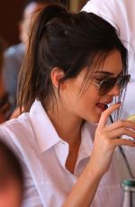 KENDALL JENNER Out for Dinner at Il Pastio in Beverly Hills 05/01/2015