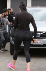 KHLOE KARDASHIAN at Meche Hair Salon in Beverly Hills