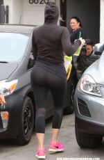 KHLOE KARDASHIAN at Meche Hair Salon in Beverly Hills