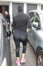 KHLOE KARDASHIAN at Meche Hair Salon in Beverly Hills