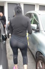 KHLOE KARDASHIAN at Meche Hair Salon in Beverly Hills