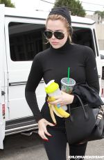 KHLOE KARDASHIAN at Meche Hair Salon in Beverly Hills