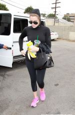 KHLOE KARDASHIAN at Meche Hair Salon in Beverly Hills