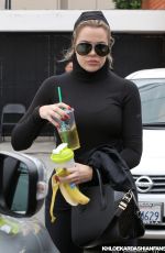 KHLOE KARDASHIAN at Meche Hair Salon in Beverly Hills