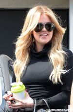 KHLOE KARDASHIAN at Meche Hair Salon in Beverly Hills
