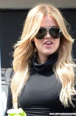 KHLOE KARDASHIAN at Meche Hair Salon in Beverly Hills