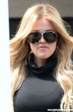 KHLOE KARDASHIAN at Meche Hair Salon in Beverly Hills