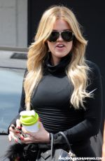 KHLOE KARDASHIAN at Meche Hair Salon in Beverly Hills