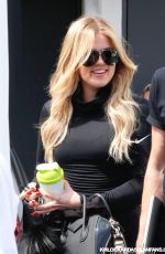 KHLOE KARDASHIAN at Meche Hair Salon in Beverly Hills