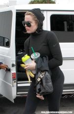 KHLOE KARDASHIAN at Meche Hair Salon in Beverly Hills