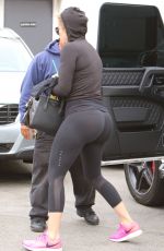 KHLOE KARDASHIAN at Meche Hair Salon in Beverly Hills