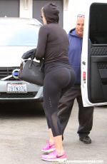 KHLOE KARDASHIAN at Meche Hair Salon in Beverly Hills