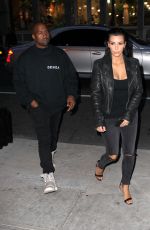 KIM KARDASHIAN and Kanye West Out for Dinner in New York 05/02/2015