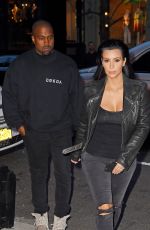 KIM KARDASHIAN and Kanye West Out for Dinner in New York 05/02/2015