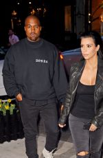 KIM KARDASHIAN and Kanye West Out for Dinner in New York 05/02/2015