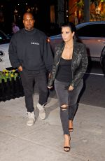 KIM KARDASHIAN and Kanye West Out for Dinner in New York 05/02/2015