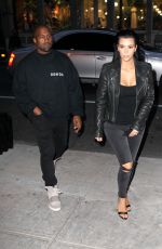 KIM KARDASHIAN and Kanye West Out for Dinner in New York 05/02/2015