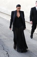 KIM KARDASHIAN Arrives at Jimmy Kimmel Live in Hollywood 04/30/2015