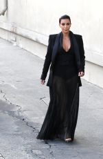KIM KARDASHIAN Arrives at Jimmy Kimmel Live in Hollywood 04/30/2015