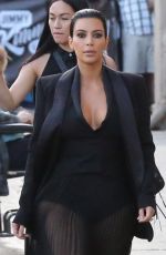 KIM KARDASHIAN Arrives at Jimmy Kimmel Live in Hollywood 04/30/2015