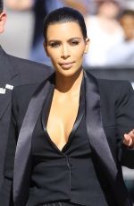KIM KARDASHIAN Arrives at Jimmy Kimmel Live in Hollywood 04/30/2015