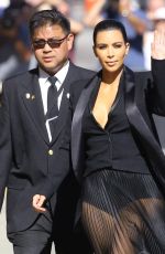 KIM KARDASHIAN Arrives at Jimmy Kimmel Live in Hollywood 04/30/2015