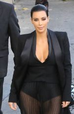 KIM KARDASHIAN Arrives at Jimmy Kimmel Live in Hollywood 04/30/2015