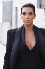 KIM KARDASHIAN Arrives at Jimmy Kimmel Live in Hollywood 04/30/2015