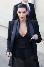 KIM KARDASHIAN Arrives at Jimmy Kimmel Live in Hollywood 04/30/2015