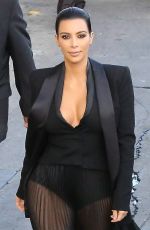KIM KARDASHIAN Arrives at Jimmy Kimmel Live in Hollywood 04/30/2015