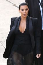 KIM KARDASHIAN Arrives at Jimmy Kimmel Live in Hollywood 04/30/2015