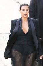 KIM KARDASHIAN Arrives at Jimmy Kimmel Live in Hollywood 04/30/2015
