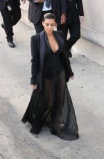 KIM KARDASHIAN Arrives at Jimmy Kimmel Live in Hollywood 04/30/2015