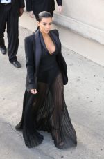 KIM KARDASHIAN Arrives at Jimmy Kimmel Live in Hollywood 04/30/2015