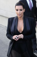 KIM KARDASHIAN Arrives at Jimmy Kimmel Live in Hollywood 04/30/2015