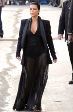 KIM KARDASHIAN Arrives at Jimmy Kimmel Live in Hollywood 04/30/2015