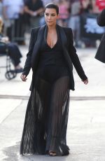 KIM KARDASHIAN Arrives at Jimmy Kimmel Live in Hollywood 04/30/2015