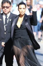 KIM KARDASHIAN Arrives at Jimmy Kimmel Live in Hollywood 04/30/2015
