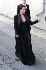 KIM KARDASHIAN Arrives at Jimmy Kimmel Live in Hollywood 04/30/2015