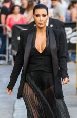 KIM KARDASHIAN Arrives at Jimmy Kimmel Live in Hollywood 04/30/2015